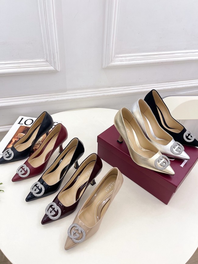 Gucci Womens pump with crystal Interlocking G 852995 -1
