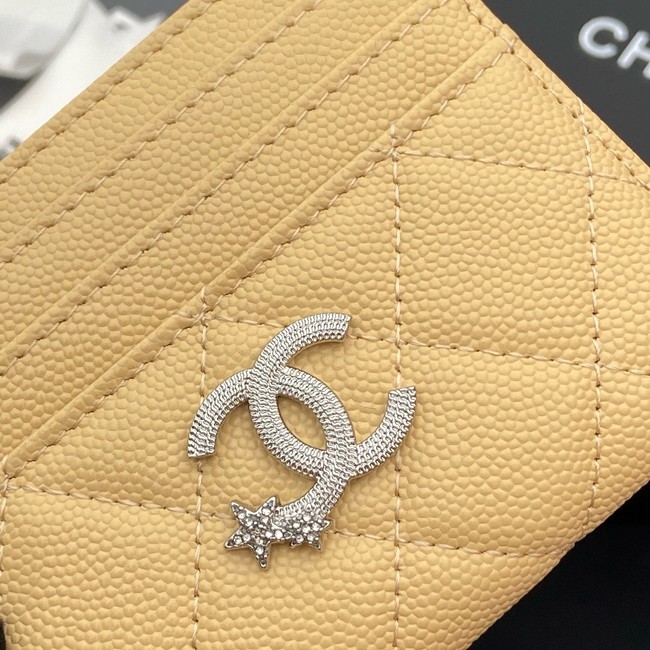 Chanel Classic Card Holder AP4814 yellow
