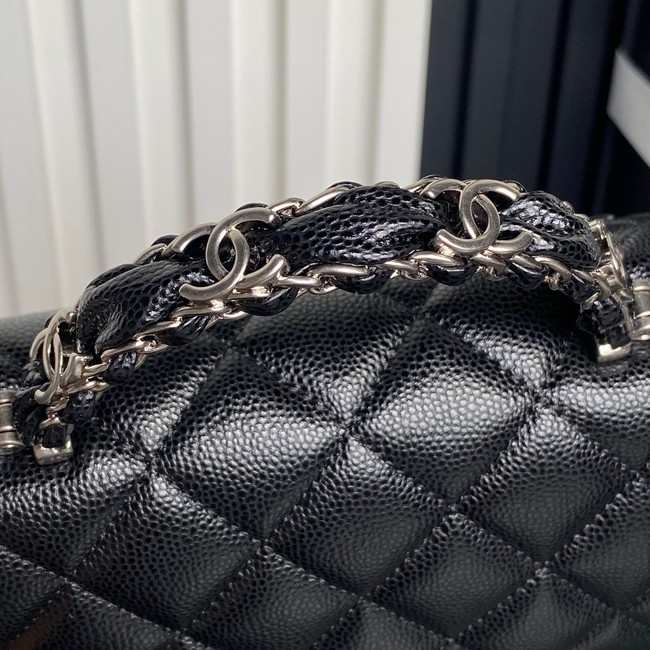 CHANEL Clutch With Chain AS2701 black&Silver Metal
