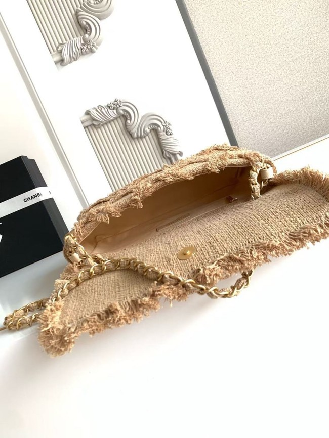 CHANEL small Flap Bag AS0001 Apricot