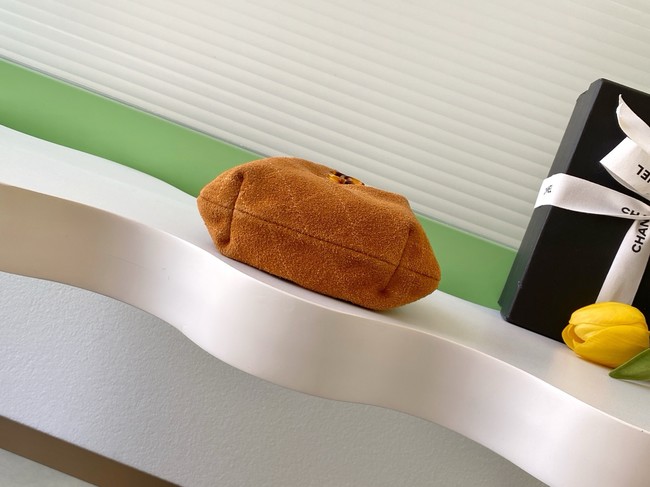 CHANEL mini Hobo Bag Suede AS4981 Camel