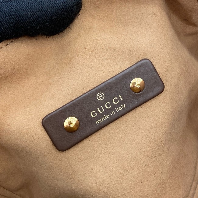 Gucci Beatrix medium tote bag suede 850926 dark brown suede