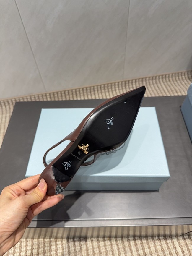 Prada leather slingback pumps 1I901M-6