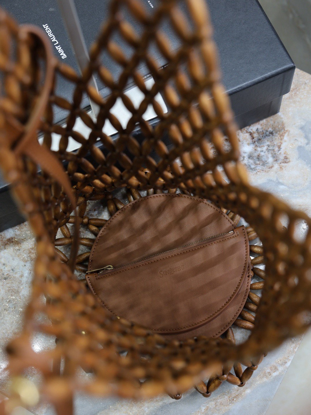 Saint Laurent Bucket Supple Bag 821911 Brown