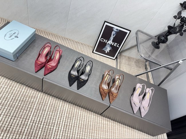 Prada leather slingback pumps 87220-1