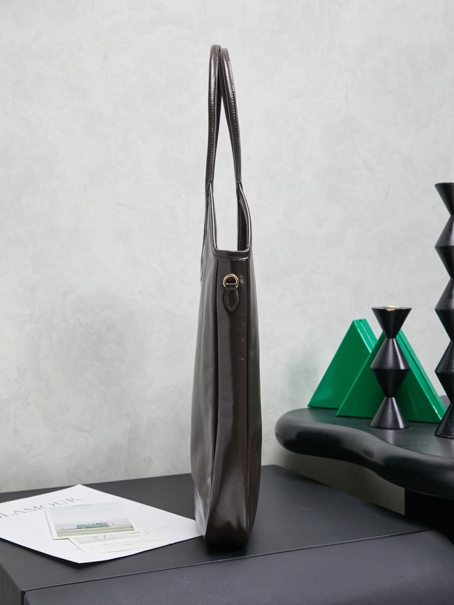 MIUMIU IVY leather handbag 5GB231 Dark brown