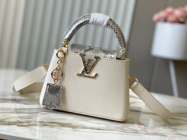 Louis Vuitton Capucines Mini M89369 Cream&gold Snake skin