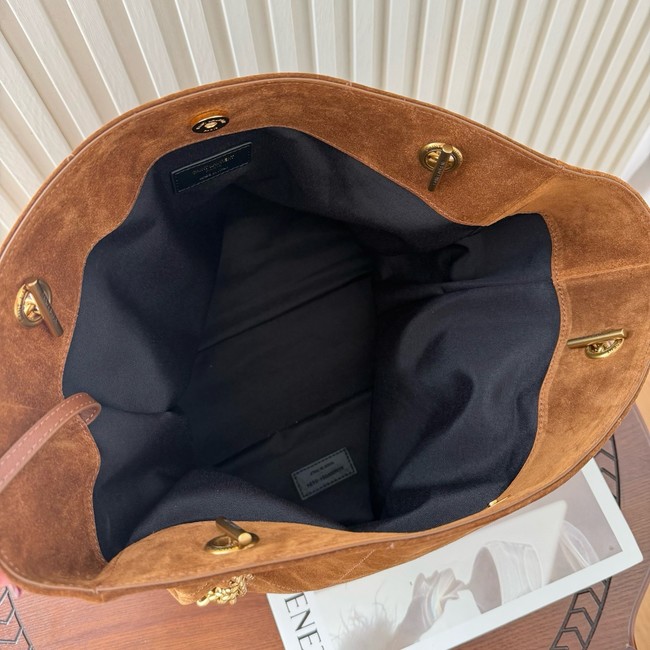 SAINT LAURENT JAMIE SHOPPING IN SUEDE 809824 brown