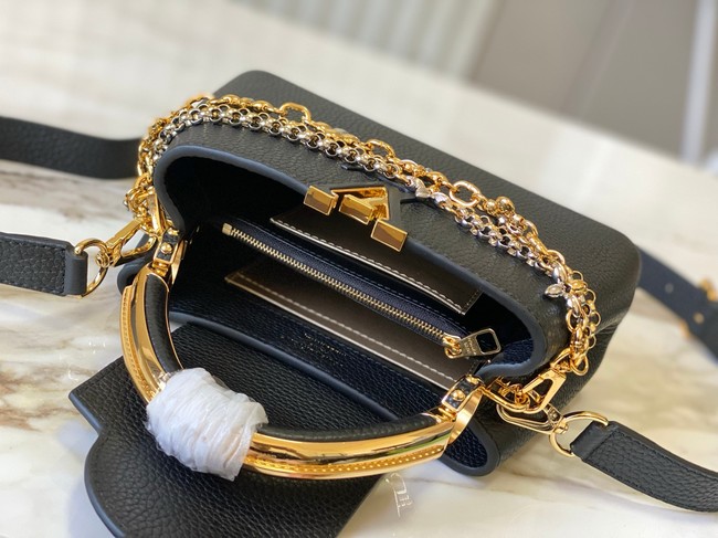 Louis Vuitton Capucines East-West Mini M26345 black