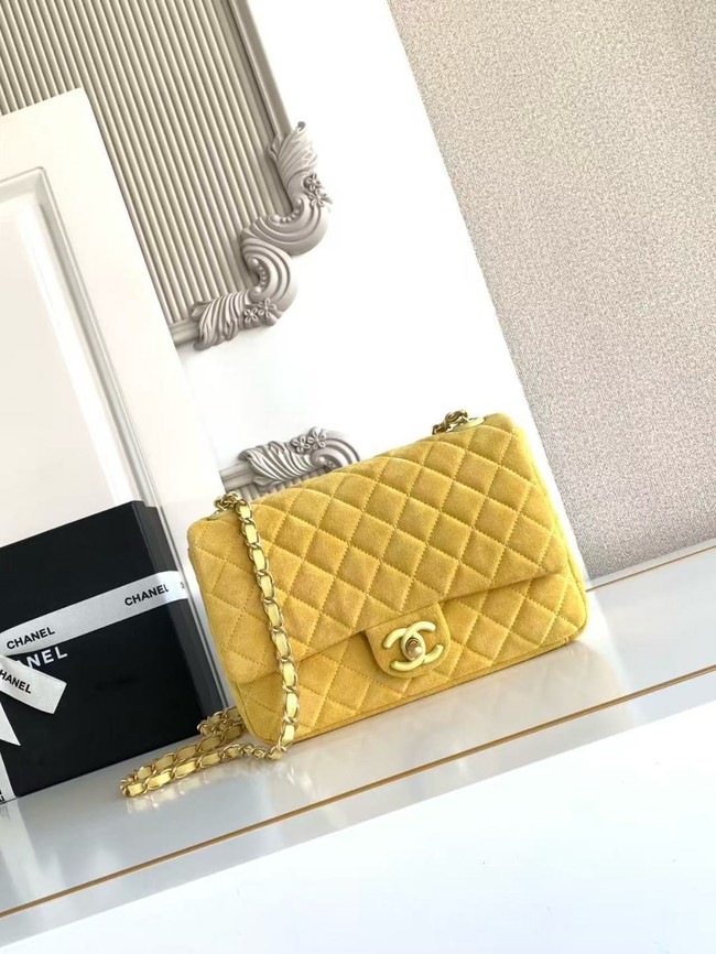 CHANEL Classic Handbag AS5991 yellow