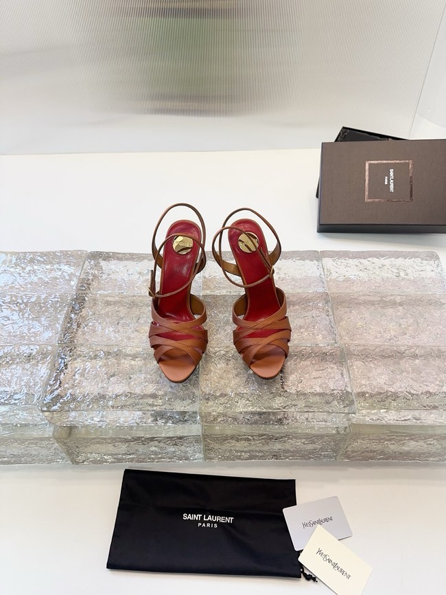 Saint Laurent CHANDELLE sandals in satin crepe 21047-3