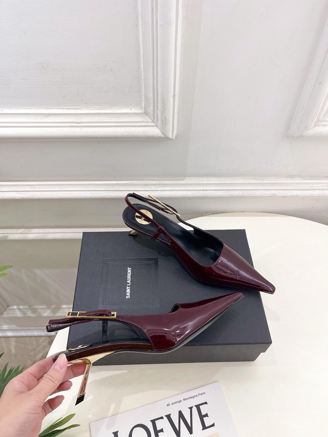 Saint Laurent JEANNE slingback pumps leather 21051-3