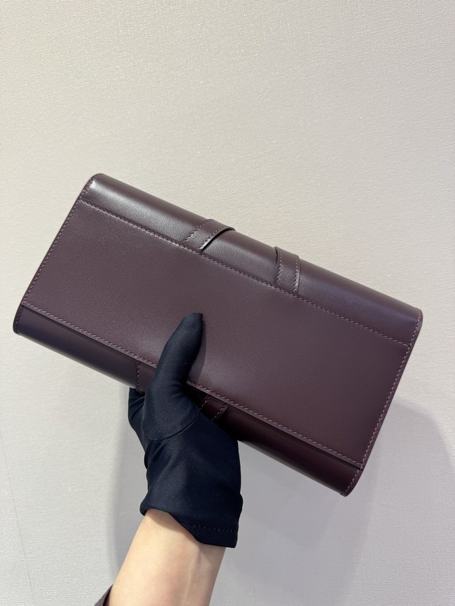 Hermes swift Leather Clutch 37568 burgundy