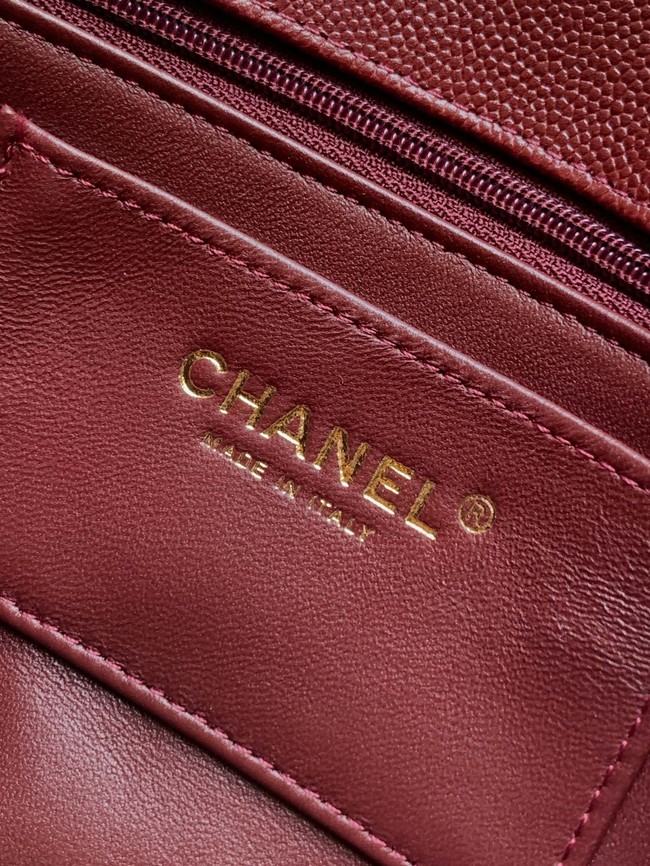 CHANEL Small Flap Bag AS6130 burgundy