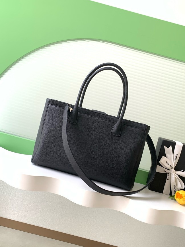CHANEL Medium Tote Bag AS2157 black&Silver-Tone Metal