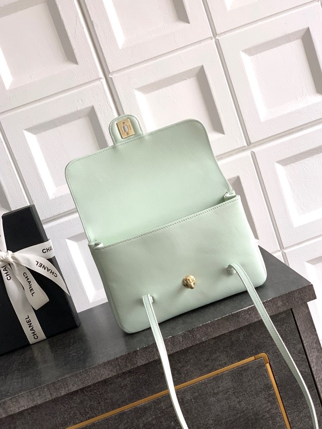 CHANEL Small Flap Bag AS6130 Light Green