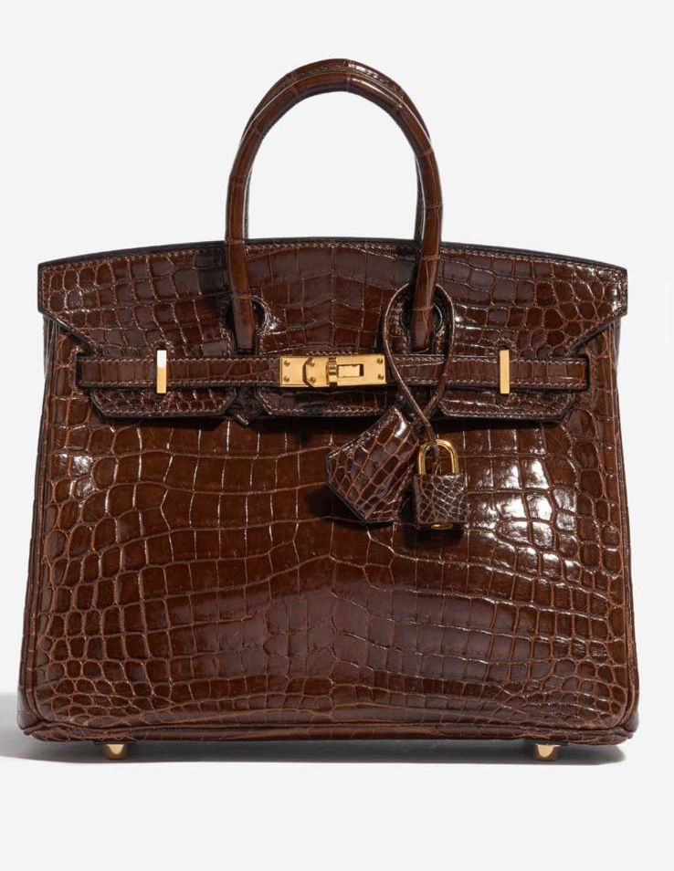 Hermes Birkin 35CM Original Crocodile Leather Bag 406824 Dark Brown
