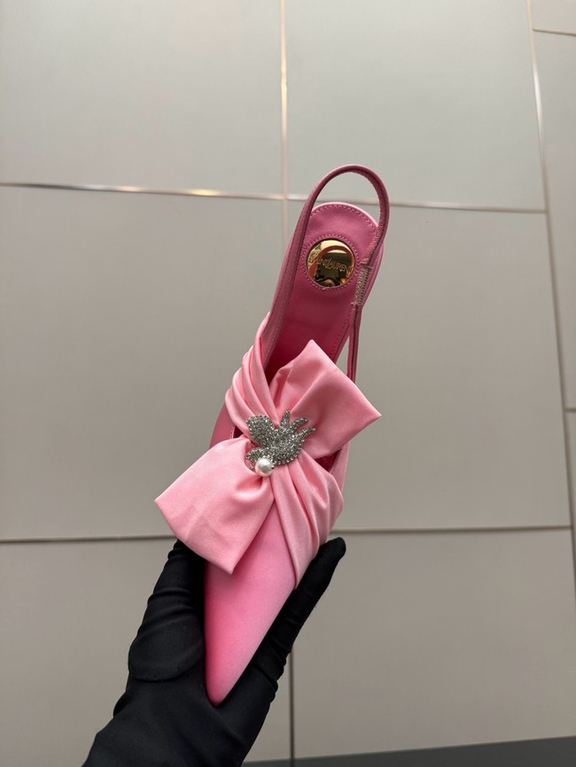 Saint Laurent AMALIA slingback pumps in satin crepe Heel 10.5CM 55726-4