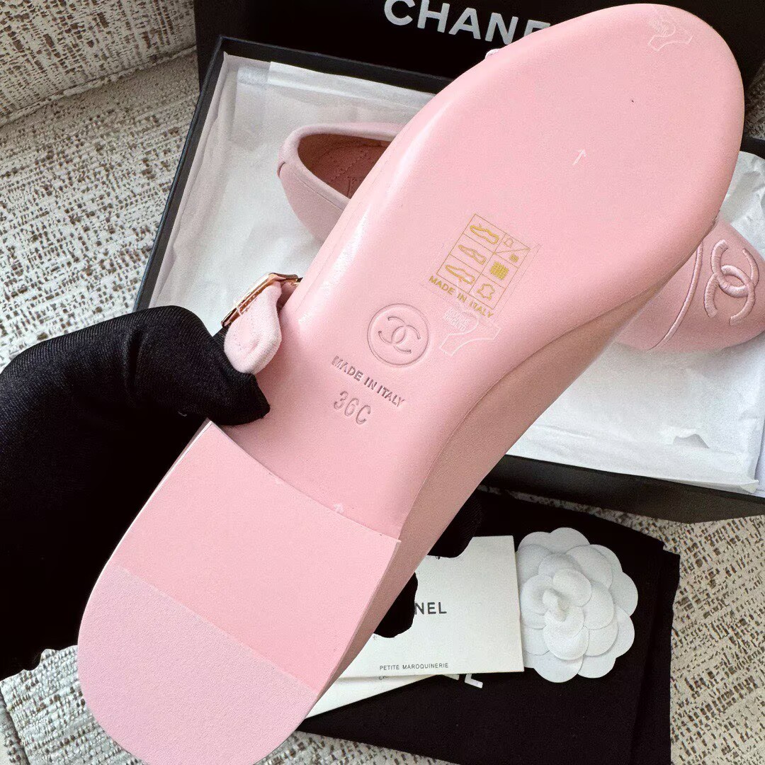 Chanel Ballet Flats Shoes 73013 Pink