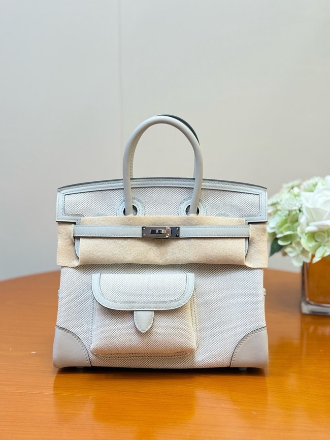 Hermes Birkin Toile & Cuir H6987-8