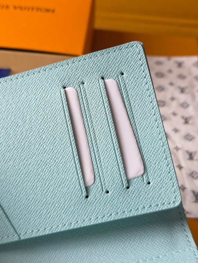 Louis Vuitton Passport Cover M27613 Bleu Courrier