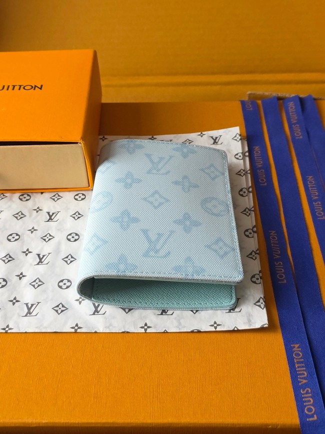Louis Vuitton Passport Cover M27613 Bleu Courrier