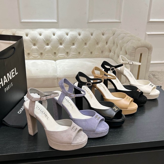 Chanel Sandals Laminated Lambskin 11CM 66966-1