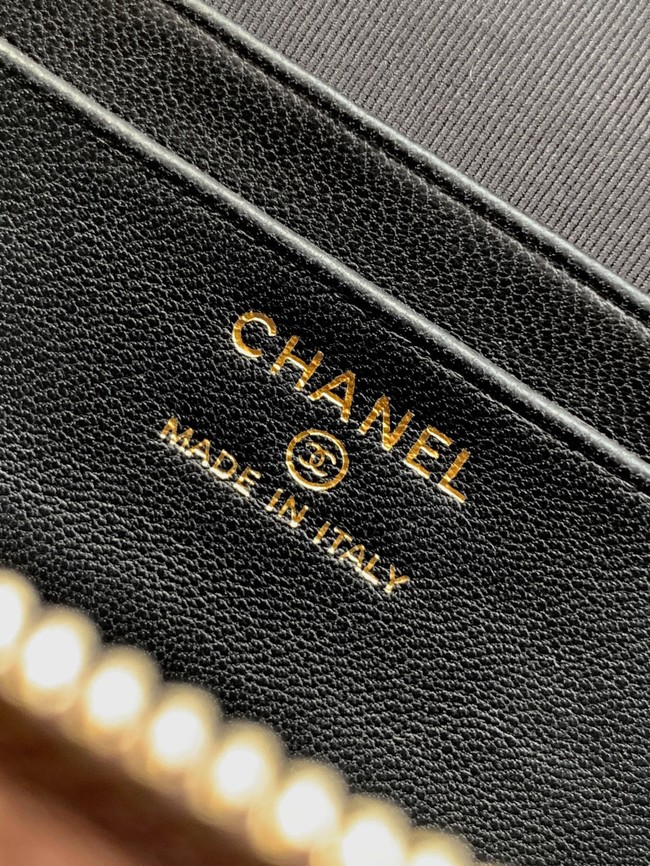 CHANEL Vanity with Chain AP5186 black&dark brown