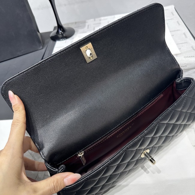 Chanel Maxi Flap Bag With Top Handle AS6091 black