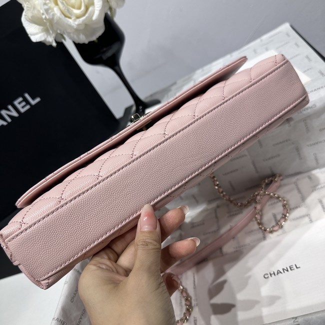 Chanel Maxi Flap Bag With Top Handle AS6091 pink