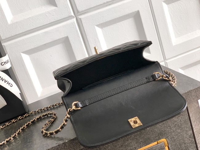 Chanel Mini Flap Bag with Top Handle AS5984 black