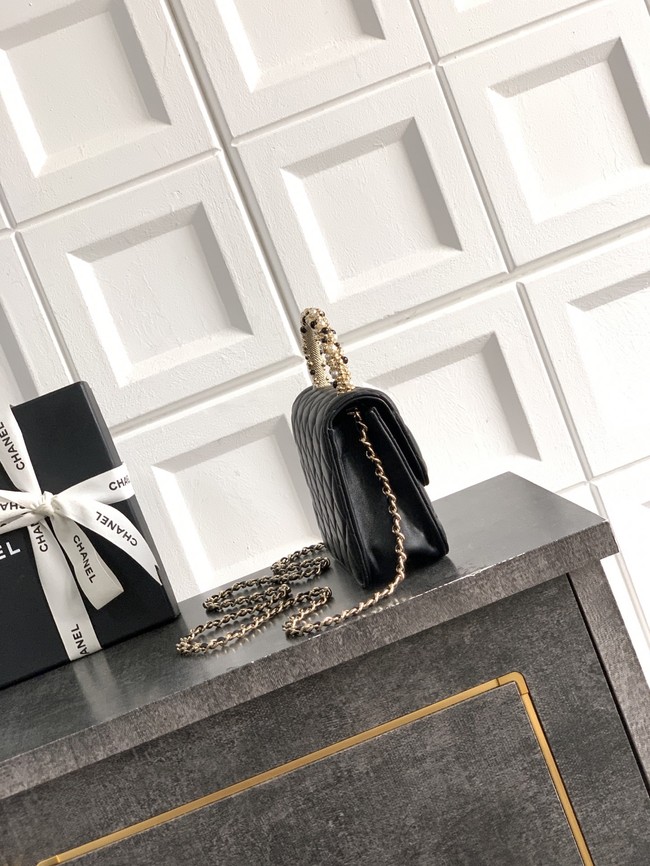 Chanel Mini Flap Bag with Top Handle AS5984 black