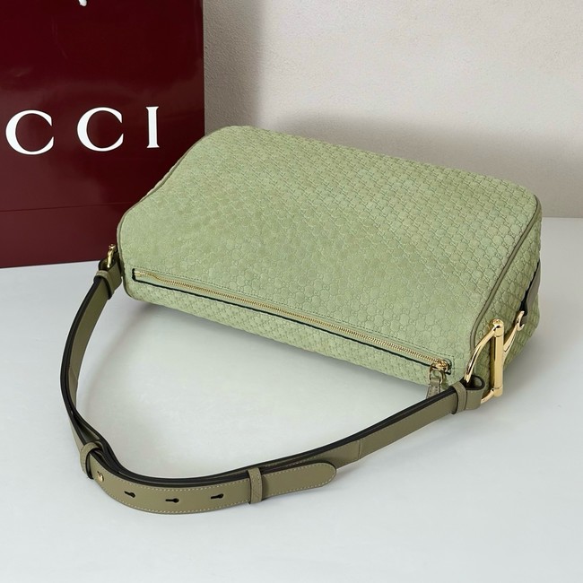 Gucci medium suede shoulder bag 862530 green
