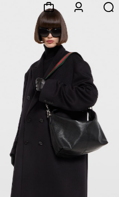 Gucci Brera medium crossbody bag 866938 black  leather