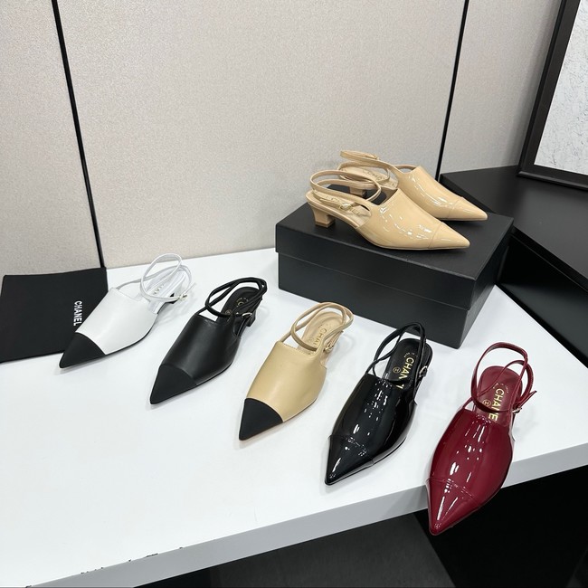 Chanel Slingbacks Patent Calfskin G47054-1