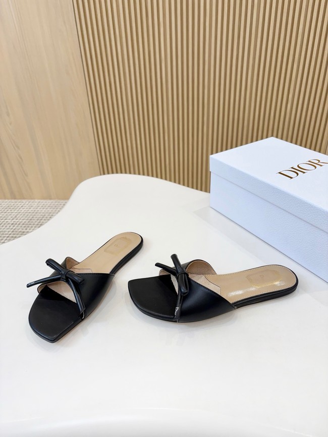 Dior Bow Slide Black Lambskin KCO583L-1