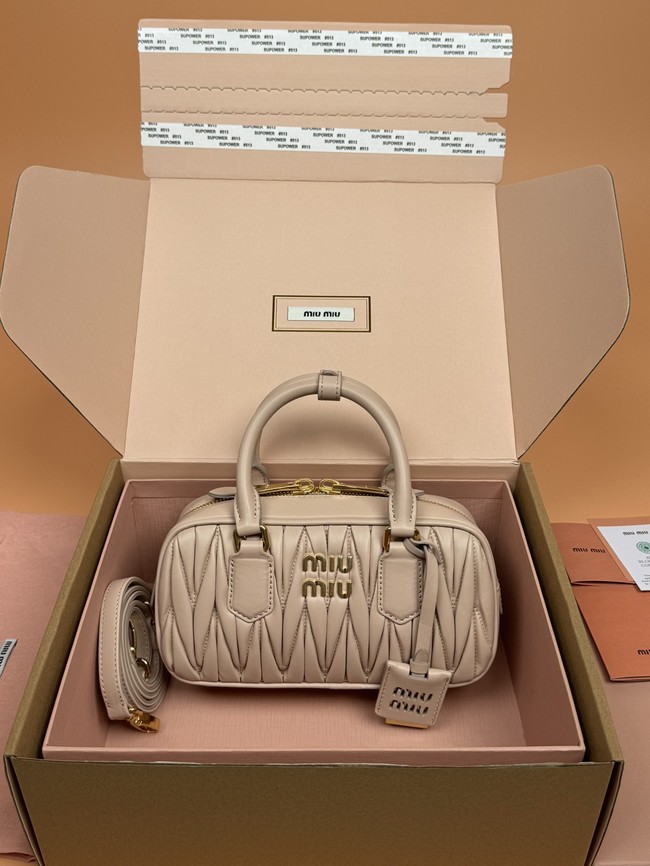 MIUMIU Arcadie quilted soft lamb leather handbag 5BB142-1
