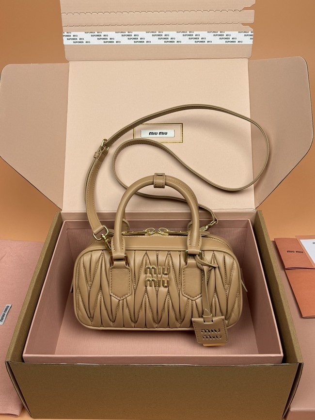 MIUMIU Arcadie quilted soft lamb leather handbag 5BB142-3