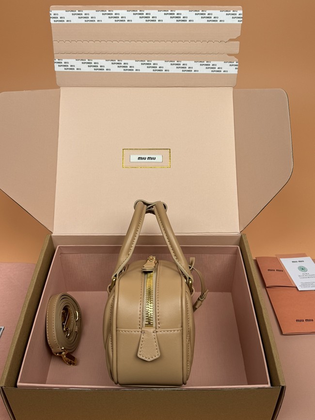 MIUMIU Arcadie quilted soft lamb leather handbag 5BB142-3