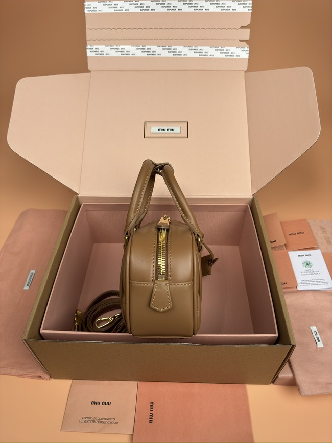 MIUMIU Arcadie quilted soft lamb leather handbag 5BB142-4