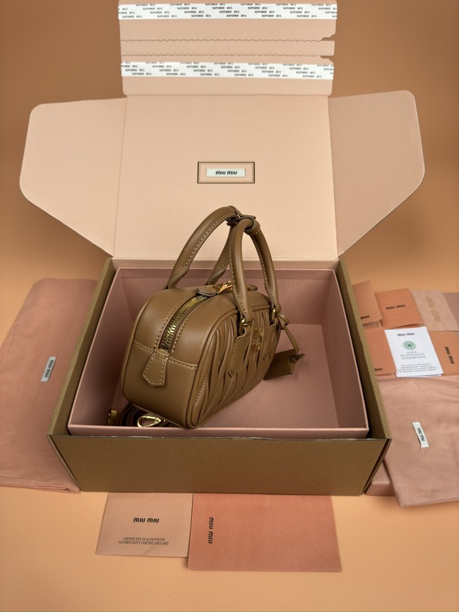 MIUMIU Arcadie quilted soft lamb leather handbag 5BB142-4