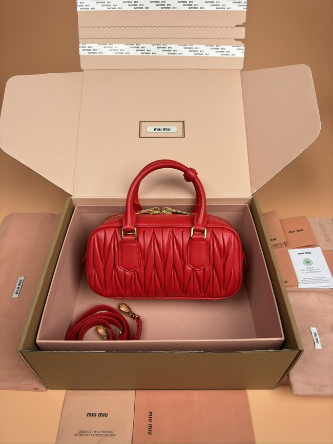 MIUMIU Arcadie quilted soft lamb leather handbag 5BB142-5