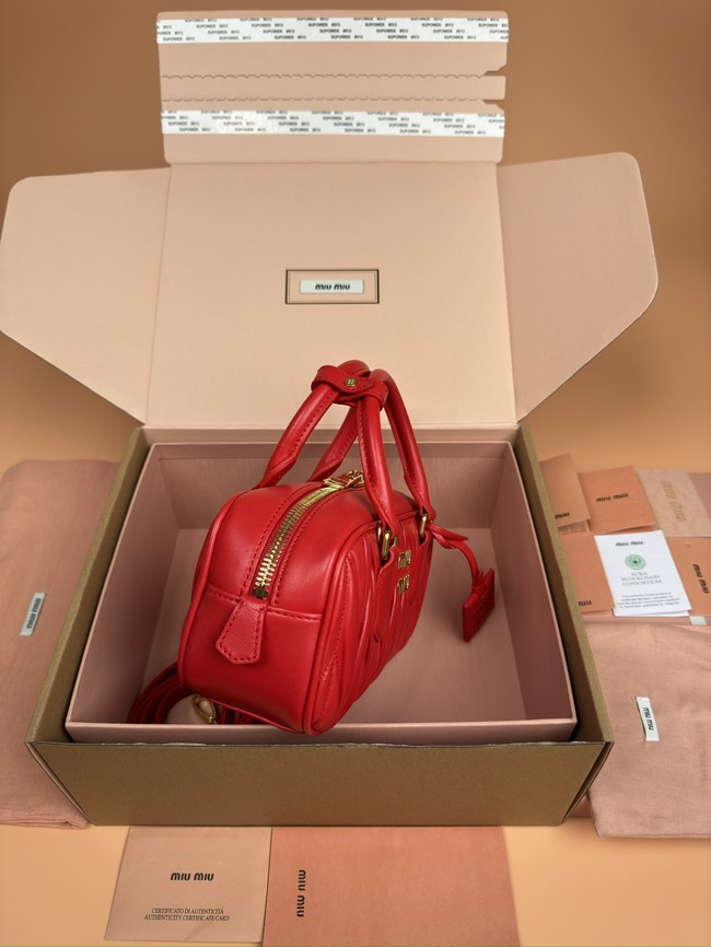 MIUMIU Arcadie quilted soft lamb leather handbag 5BB142-5