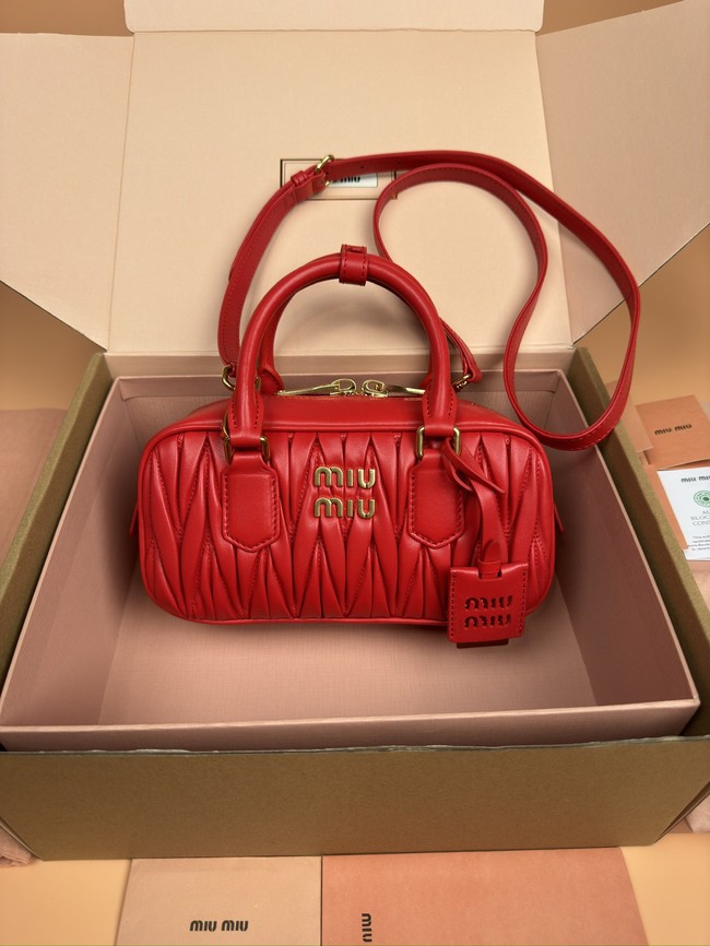 MIUMIU Arcadie quilted soft lamb leather handbag 5BB142-5