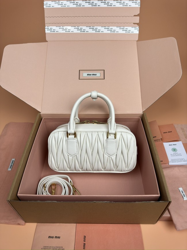 MIUMIU Arcadie quilted soft lamb leather handbag 5BB142-6