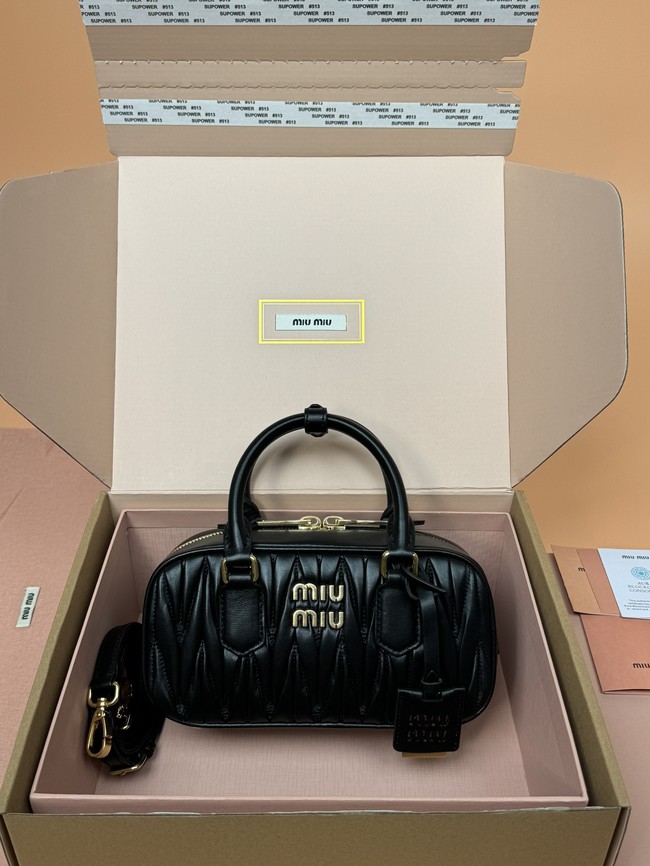 MIUMIU Arcadie quilted soft lamb leather handbag 5BB142-7