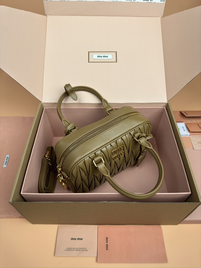 MIUMIU Arcadie quilted soft lamb leather handbag 5BB142-8