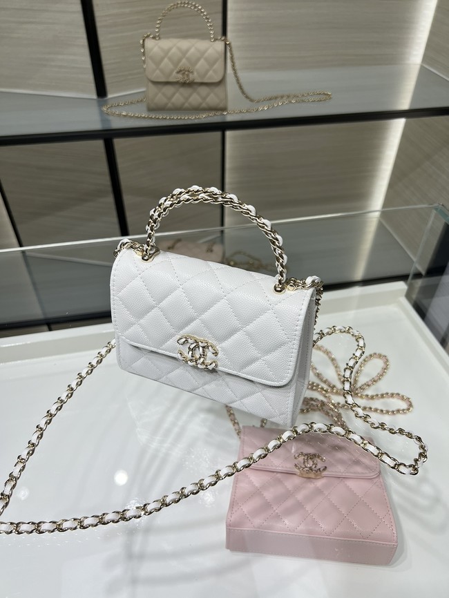 CHANEL CLUTCH WITH CHAIN AP3237 white