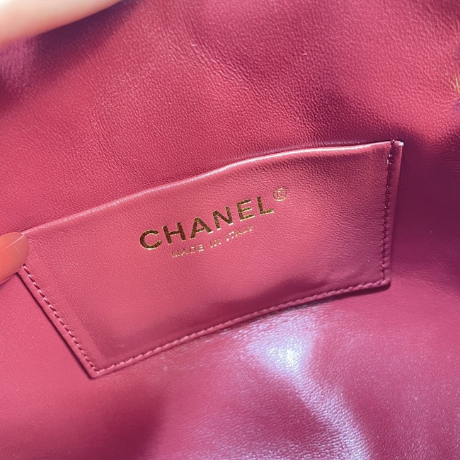 CHANEL Small Tote Lambskin AS6248 apricot