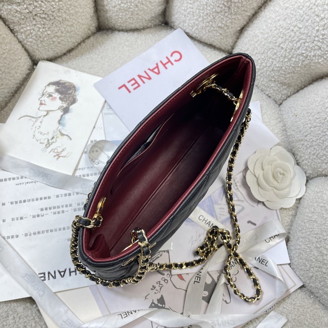 CHANEL Small Tote Lambskin AS6248 black